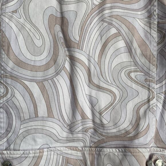 NWOT Aritzia Wilfred Free Gaze Jacket Denim Swirls‎ Size XS - Picture 6 of 14